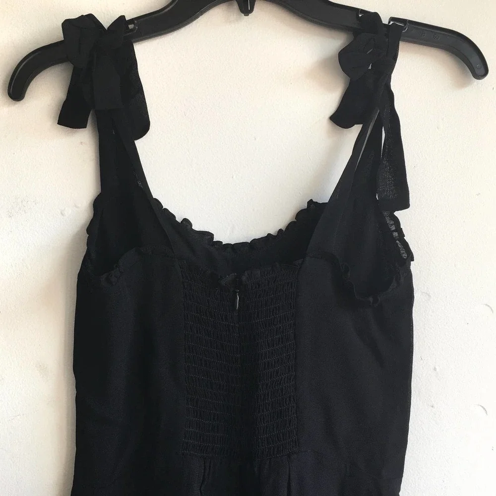 🚫SOLD🚫REFORMATION Christine Dress Black Ruffle Mini - Picture 8 of 10